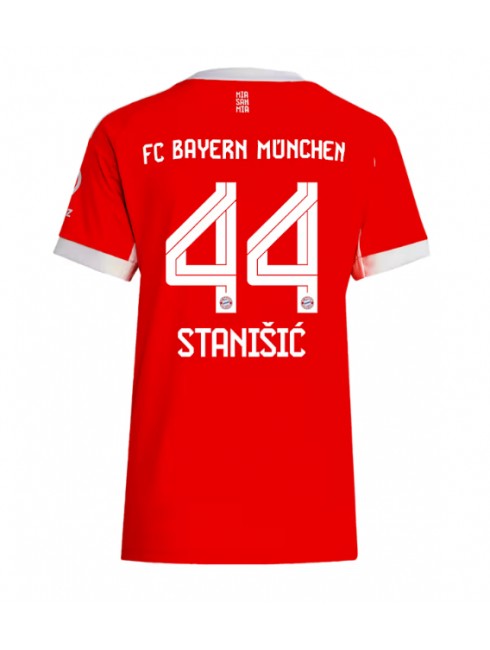 Ženski Nogometna dresi replika Bayern Munich Josip Stanisic #44 Domači 2025-26 Kratek rokav Ženski Nogometna dresi replika Bayern Munich Josip Stanisic #44 Domači 2025-26 Kratek rokav